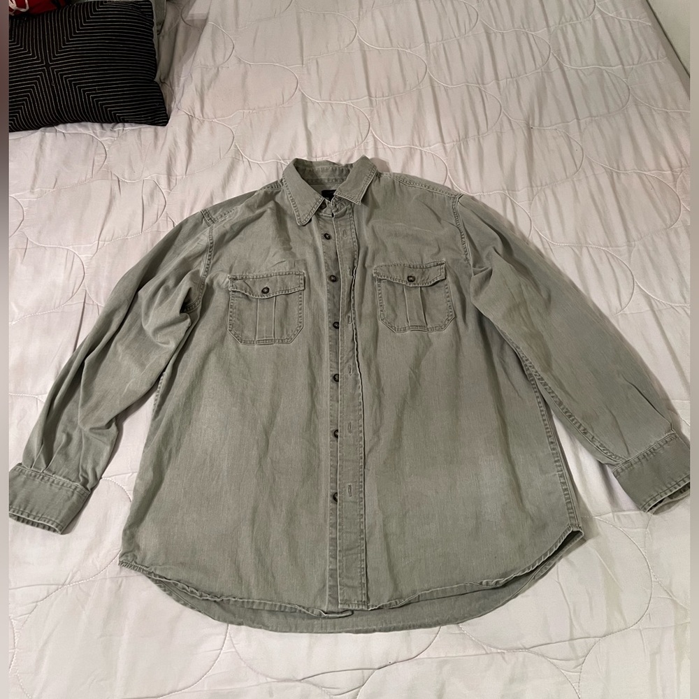 ((SOLD))Mens long sleeved button shirt